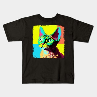 Devon Rex Pop Art - Cat Lover Gift Kids T-Shirt